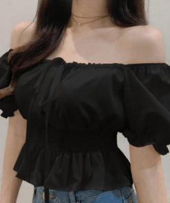 超仙款 泡泡袖一字領女裝