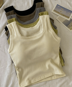 U領胸墊打底背心(五色)