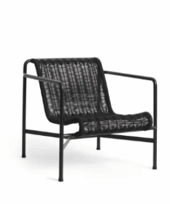 格柵編繩低背休閒椅