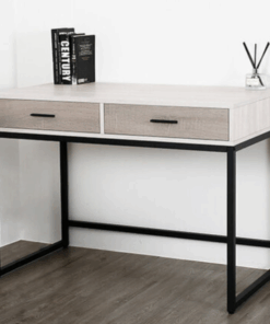 朵拉3.5尺二抽書桌-339-DE01-白梧桐色