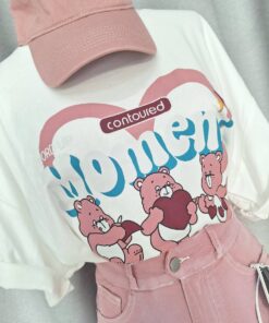 寬版彩虹熊短T(五色)