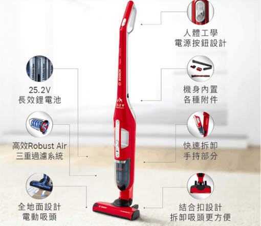 BOSCH 博世 Bosch 4系列 淨擊二合一 無線吸塵器 BCH3251TW 星燦黑：圖片 6