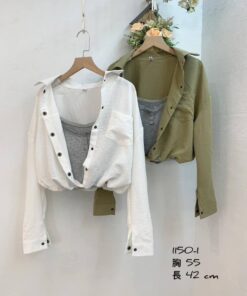 超熱銷懶人必備 假兩件式上衣