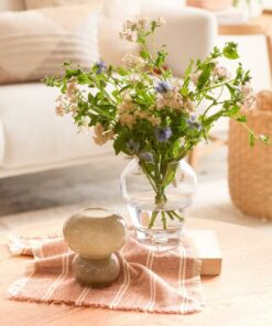 奧可利造型透明玻璃花器19.5cm